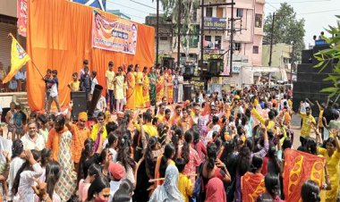 राजेश मूणत की कांवड़ यात्रा का जवाहर नगर मंडल ने किया भव्य स्वागत