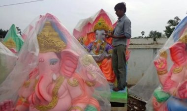 लाखेनगर मैदान में गणेश मूर्तियों की दुकानें लगाने के निर्देश