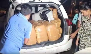 इनोवा कार से 30 लाख का गांजा जब्त, तीन तस्कर गिरफ्तार