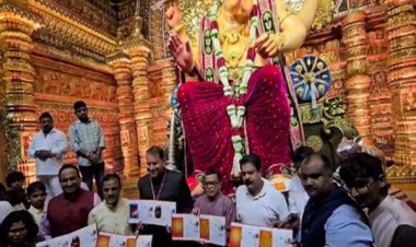 डाक विभाग ने लालबागचा राजा के नाम जारी किया विशेष पोस्टकार्ड