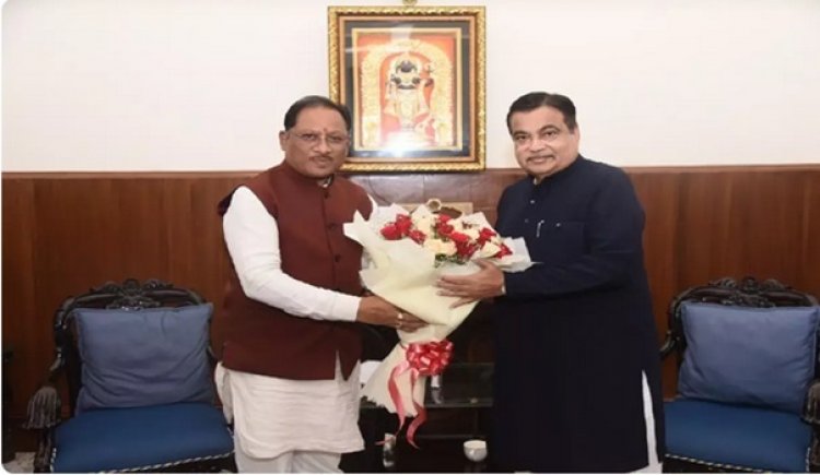 केंद्रीय मंत्री नितिन गडकरी से मिले CM साय