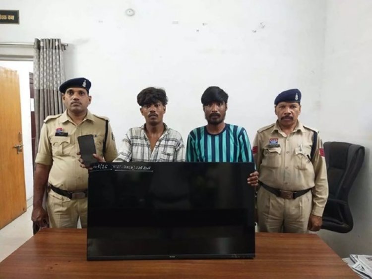 देवेन्द्र नगर के दुकान में चोरी, दो शातिर गिरफ्तार