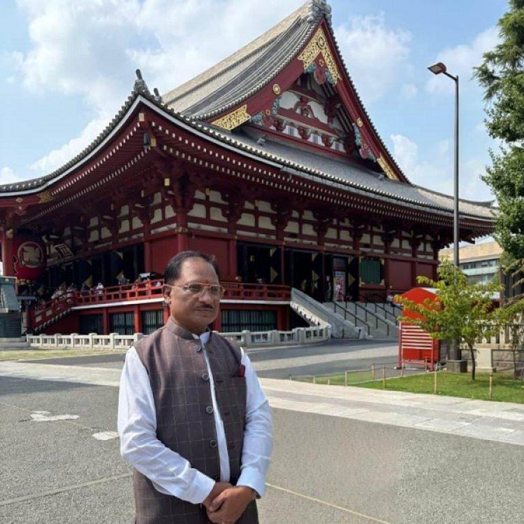 टोक्यो पहुंचे सीएम साय, ऐतिहासिक असाकुसा मंदिर में की पूजा-अर्चना