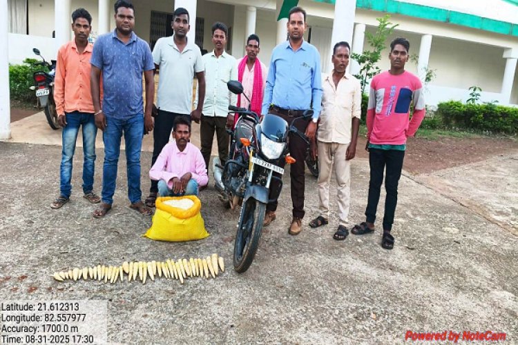 बांस करील के अवैध परिवहन पर कार्रवाई आरोपी गिरफ्तार