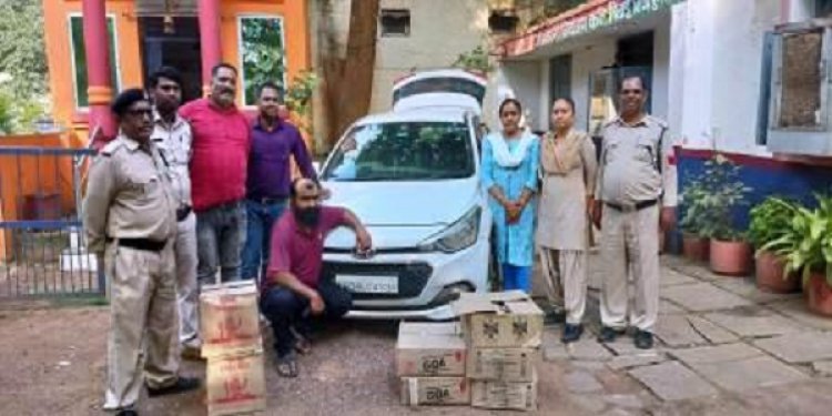 आबकारी विभाग ने मध्य प्रदेश की अवैध मदिरा और 01 वाहन जप्त, 1 आरोपी गिरफ्तार