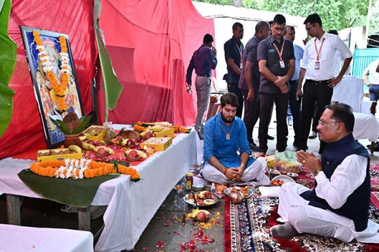 विश्वकर्मा जयंती पर सीएम हाउस में पूजा अर्चना