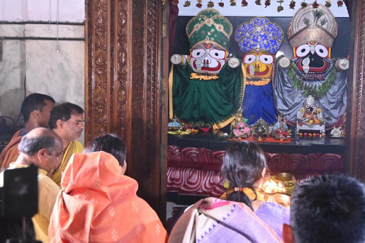 रायपुर : केंद्रीय मंत्री श्रीमती अन्नपूर्णा देवी ने रायपुर में भगवान जगन्नाथ का किया दर्शन