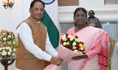 रायपुर : मुख्यमंत्री विष्णुदेव साय ने नई दिल्ली में राष्ट्रपति द्रौपदी मुर्मू से की सौजन्य भेंट