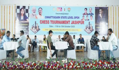 रायपुर : स्टेट लेवल ओपन चेस टूर्नामेंट का जशपुर में हुआ शुभारंभ