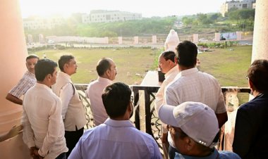 उप मुख्यमंत्री श्री अरुण साव ने विधानसभा भवन के लोकार्पण की तैयारियों का किया निरीक्षण