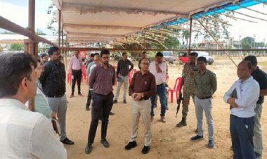 राज्योत्सव : कलेक्टर ने गांधी मैदान का किया निरीक्षण