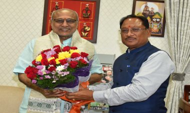 रायपुर : उप राष्ट्रपति श्री राधाकृष्णन से मुख्यमंत्री श्री साय ने की भेंट