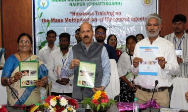 रायपुर : फसलों में बीमारियों के नियंत्रण के लिए जैव नियंत्रकों का उपयोग करें : डॉ. चंदेल