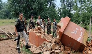 नारायणपुर में नक्सलियों का बड़ा स्मारक ध्वस्त, DRG और ITBP को मिली बड़ी सफलता