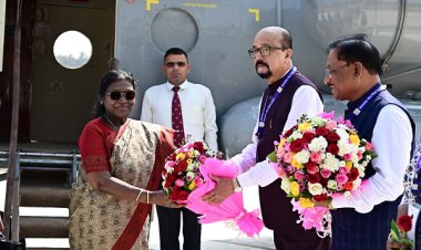 रायपुर : राष्ट्रपति श्रीमती मुर्मु का अंबिकापुर में आत्मीय स्वागत