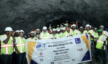 रायपुर : छत्तीसगढ़ के पहले राष्ट्रीय राजमार्ग सुरंग का ब्रेकथ्रू पूरा