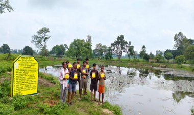 रायपुर : ग्रामीणों की मेहनत और मनरेगा की मदद से ग्राम भखार की खरपोली तालाब बना जल संसाधन