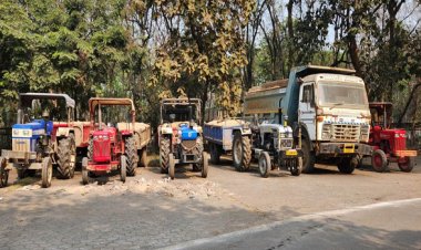 रायपुर : अवैध रेत परिवहन के मामले में 9 ट्रैक्टर जब्त