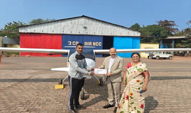 कृषि महाविद्यालय के कैडेट्स ने सीखे विमान उड़ाने के गुर