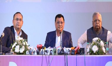 मंत्री लखन लाल देवांगन की पत्रकार वार्ता