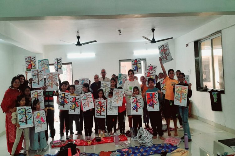 चित्रकला प्रतियोगिता में बच्चों ने दिखाई प्रतिभा