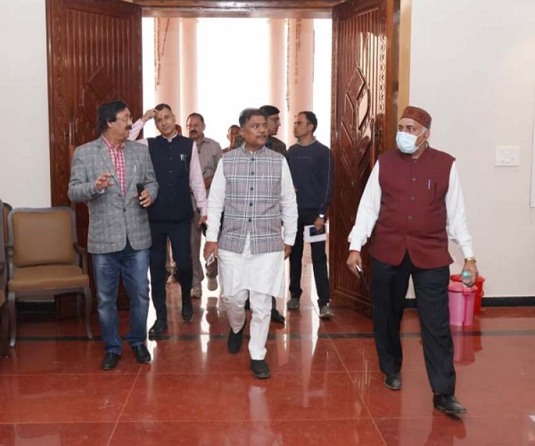 रायपुर : संसदीय कार्य मंत्री श्री केदार कश्यप ने किया नवीन विधानसभा भवन का निरीक्षण