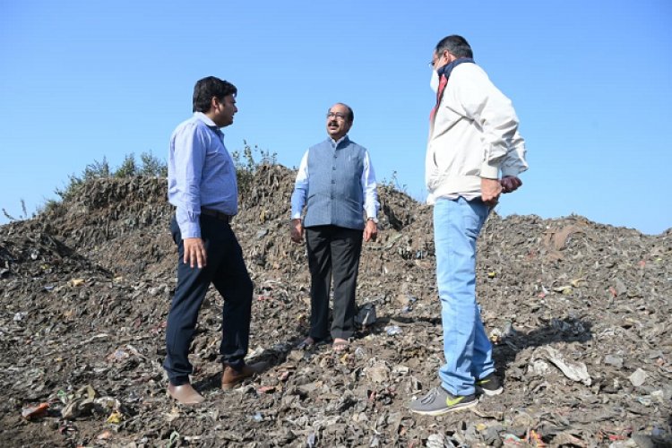 उप मुख्यमंत्री श्री अरुण साव ने सरोना डंप-साइट का किया निरीक्षण