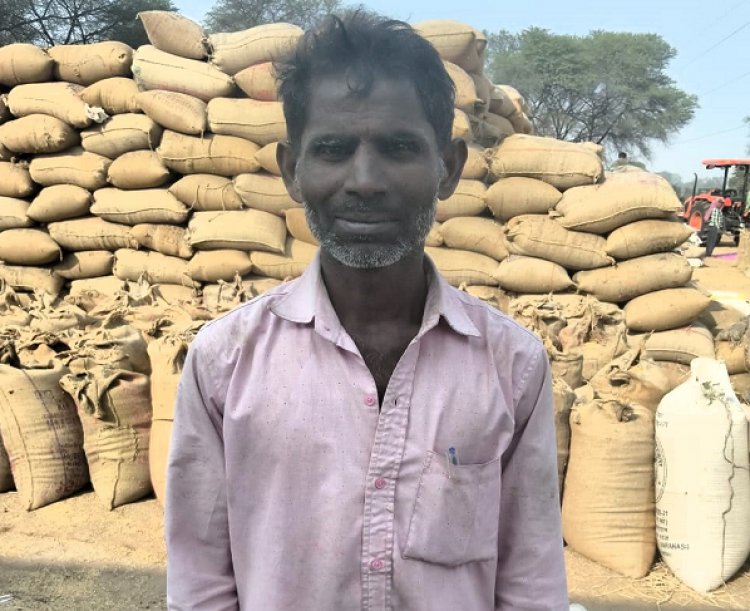 ऑफलाइन टोकन व्यवस्था से बुजुर्ग किसान को मिली राहत, सहज धान विक्रय से प्रसन्न किसान रूमलाल