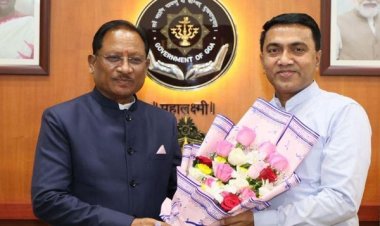 मुख्यमंत्री श्री विष्णुदेव साय ने गोवा के मुख्यमंत्री डॉ. प्रमोद सावंत से की सौजन्य भेंट