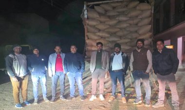 एक ट्रक सहित 763 बोरी धान जब्त : अवैध धान परिवहन का मामला