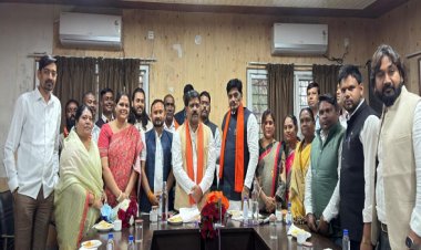 उपमुख्यमंत्री श्री विजय शर्मा ने जिला पंचायत रायपुर का किया निरीक्षण