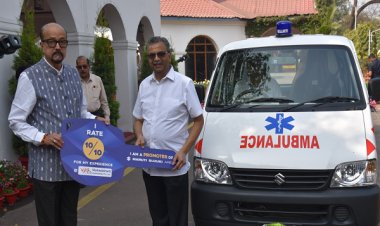 राज्यपाल श्री डेका ने निरामय आरोग्य संस्थान को सौंपी एम्बुलेंस की चाबी