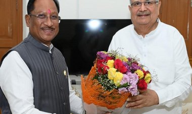 मुख्यमंत्री श्री विष्णु देव साय ने विधानसभा अध्यक्ष डॉ. रमन सिंह से की सौजन्य मुलाकात