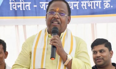 कृषि मंत्री श्री रामविचार नेताम ने किया काशीसोत व्यपवर्तन योजना नहर विस्तार कार्य का भूमिपूजन