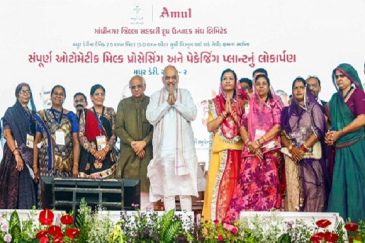 अमित शाह बोले-डेयरी सेक्टर ने बदली महिलाओं की जिंदगी, रोज खाते में आते हैं 200 करोड़ रुपये